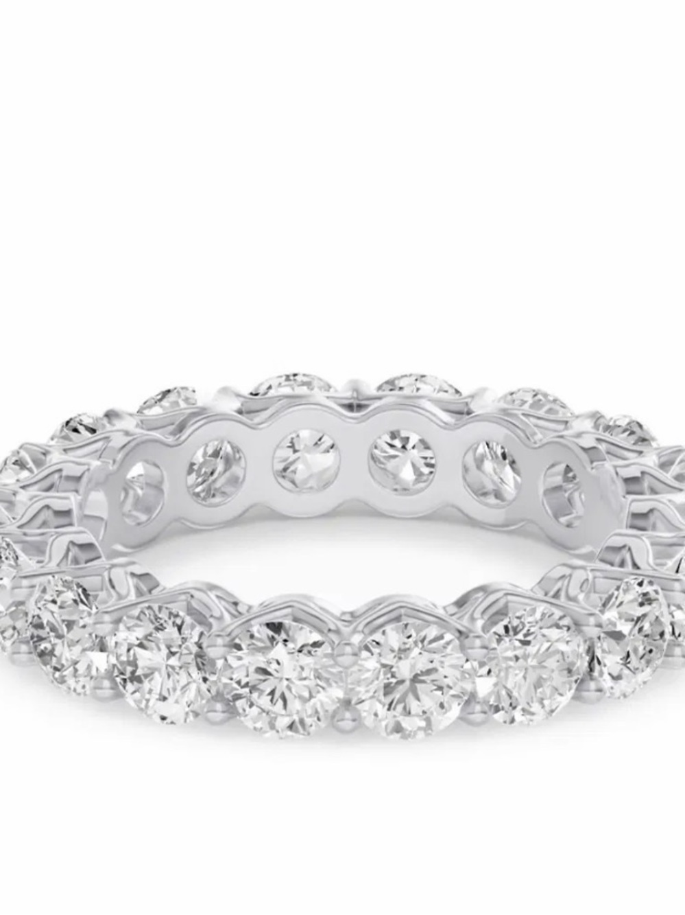 3 ctw Unity Prong Round Diamond Eternity Band 14k White Gold - Women's Jewelry